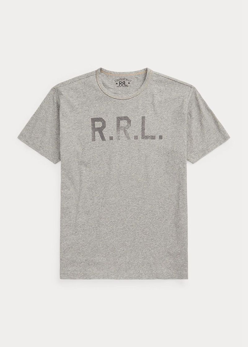 Camiseta RRL Hombre Logo Jersey Chile Gris VQZLK-9130